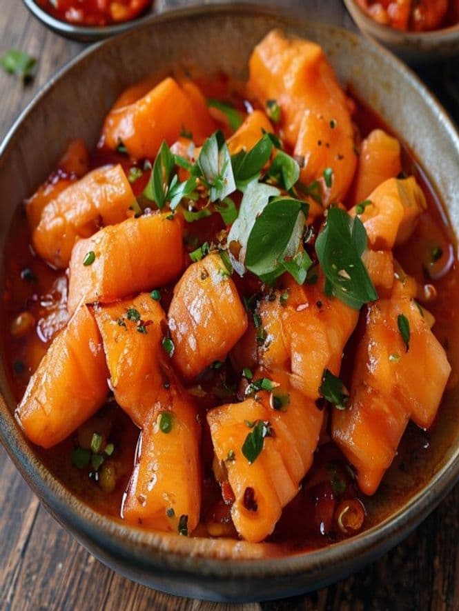 Spicy Korean Pumpkin Tteokbokki